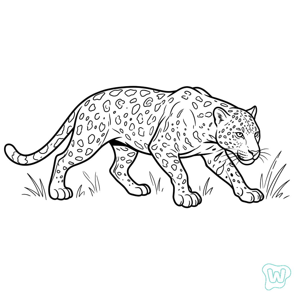 páginas para colorear para imprimir gratis Leopardo