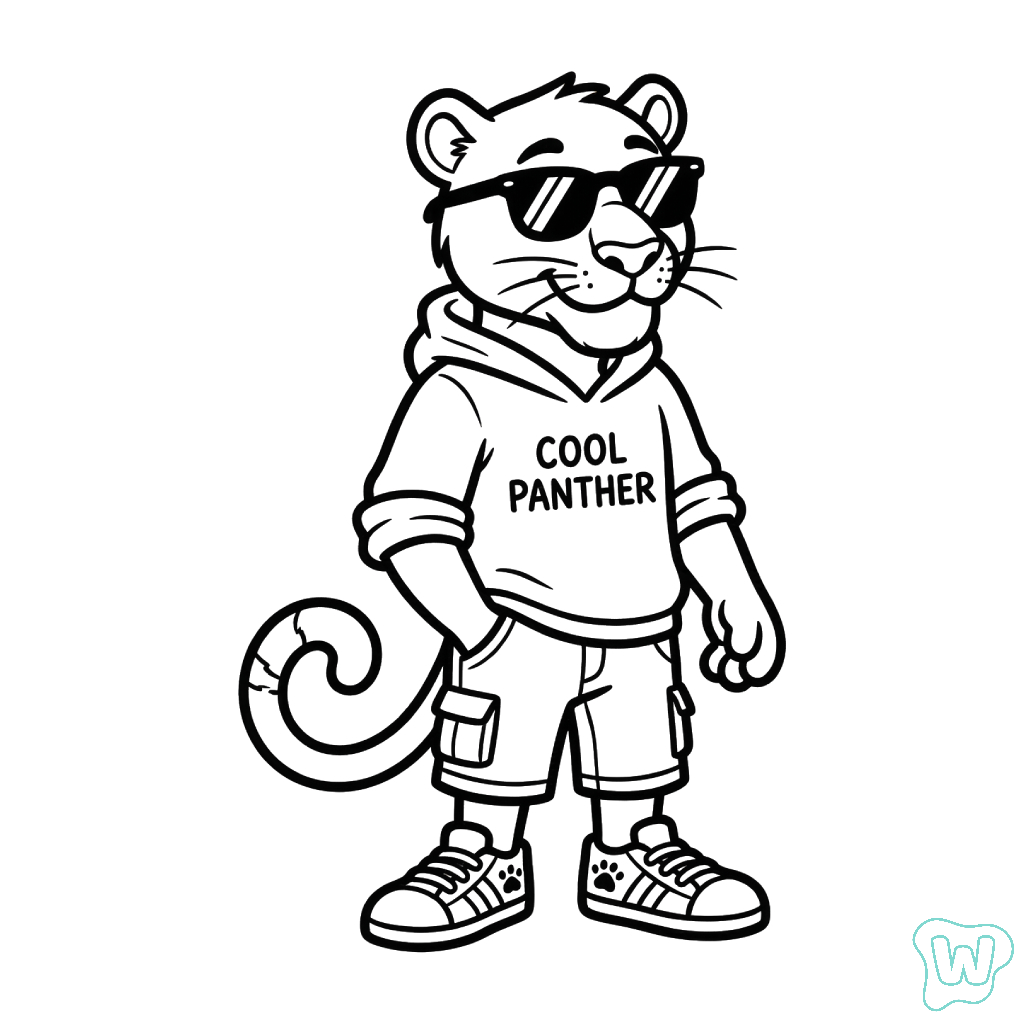 Leopardo para colorear y Imprimir PDF