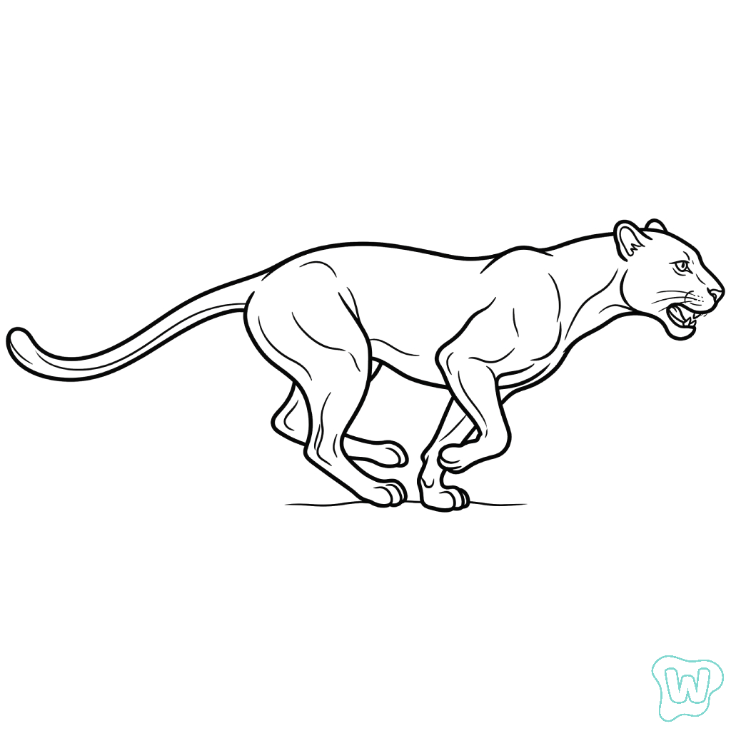 páginas para colorear gratis Leopardo para niños