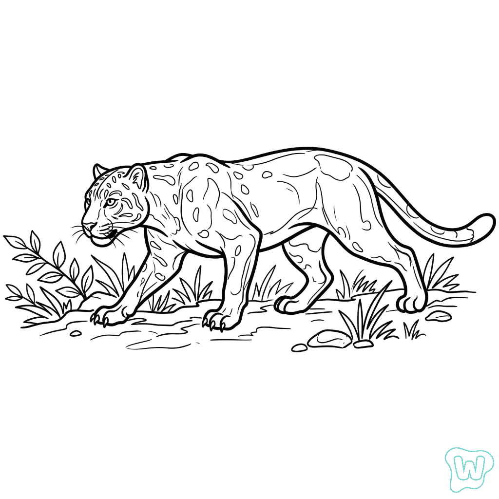 páginas para colorear gratis Leopardo para adultos