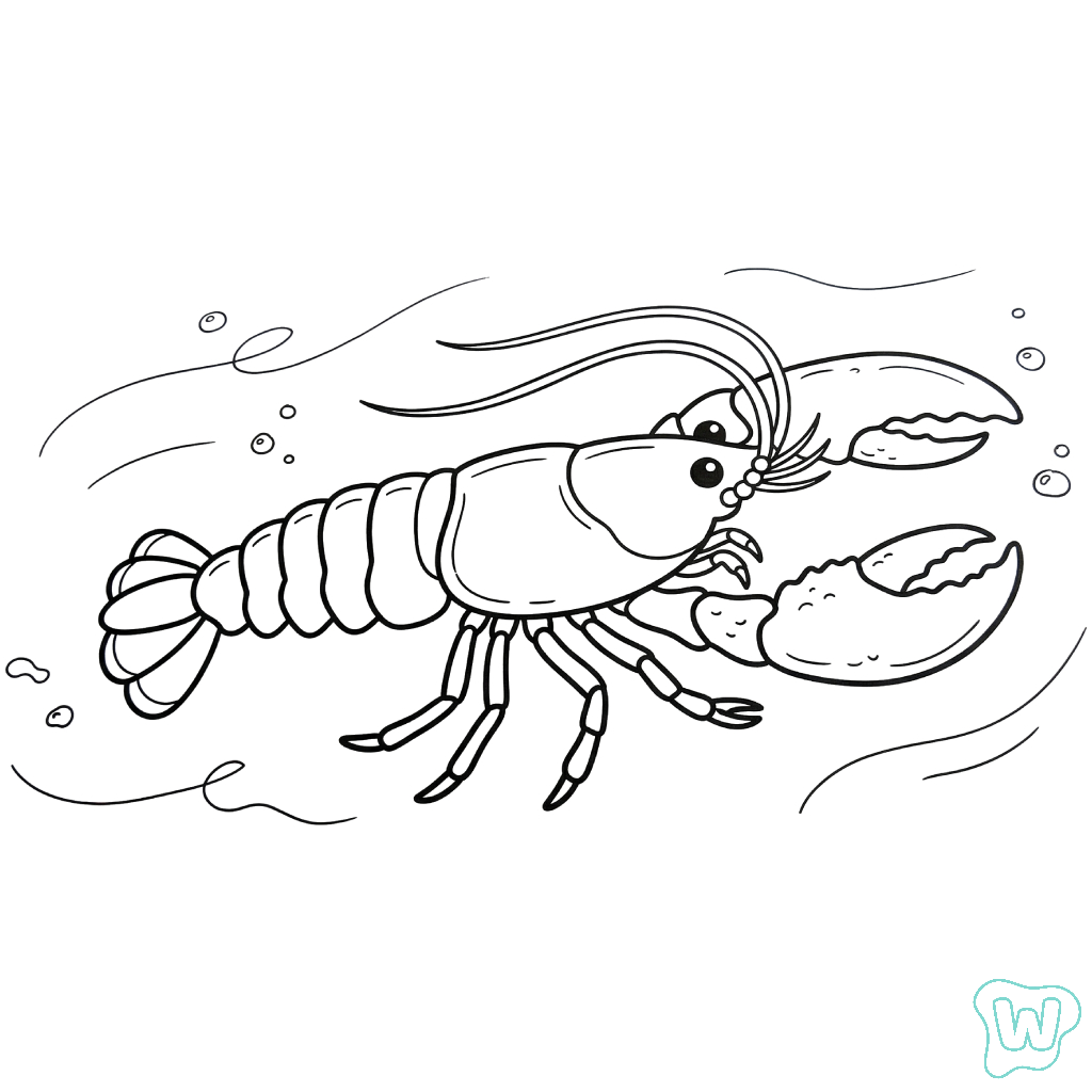 páginas para colorear Lobster gratis 1