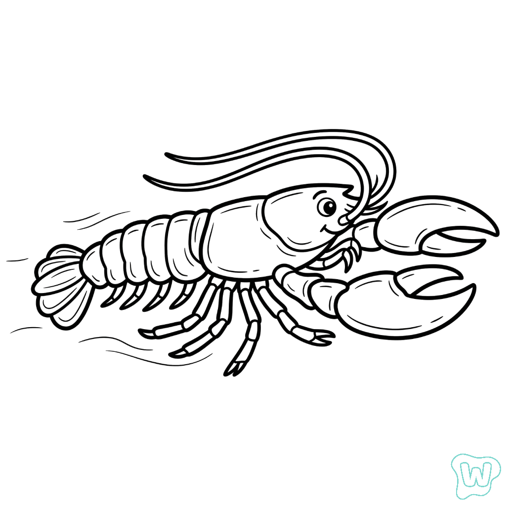 lindas páginas para colorear Lobster