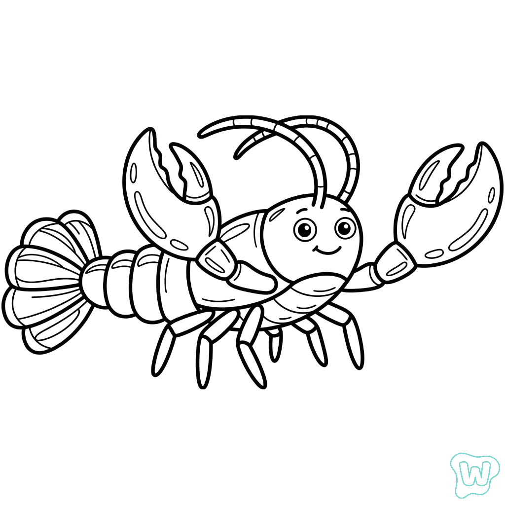 páginas para colorear de árboles Lobster gratis