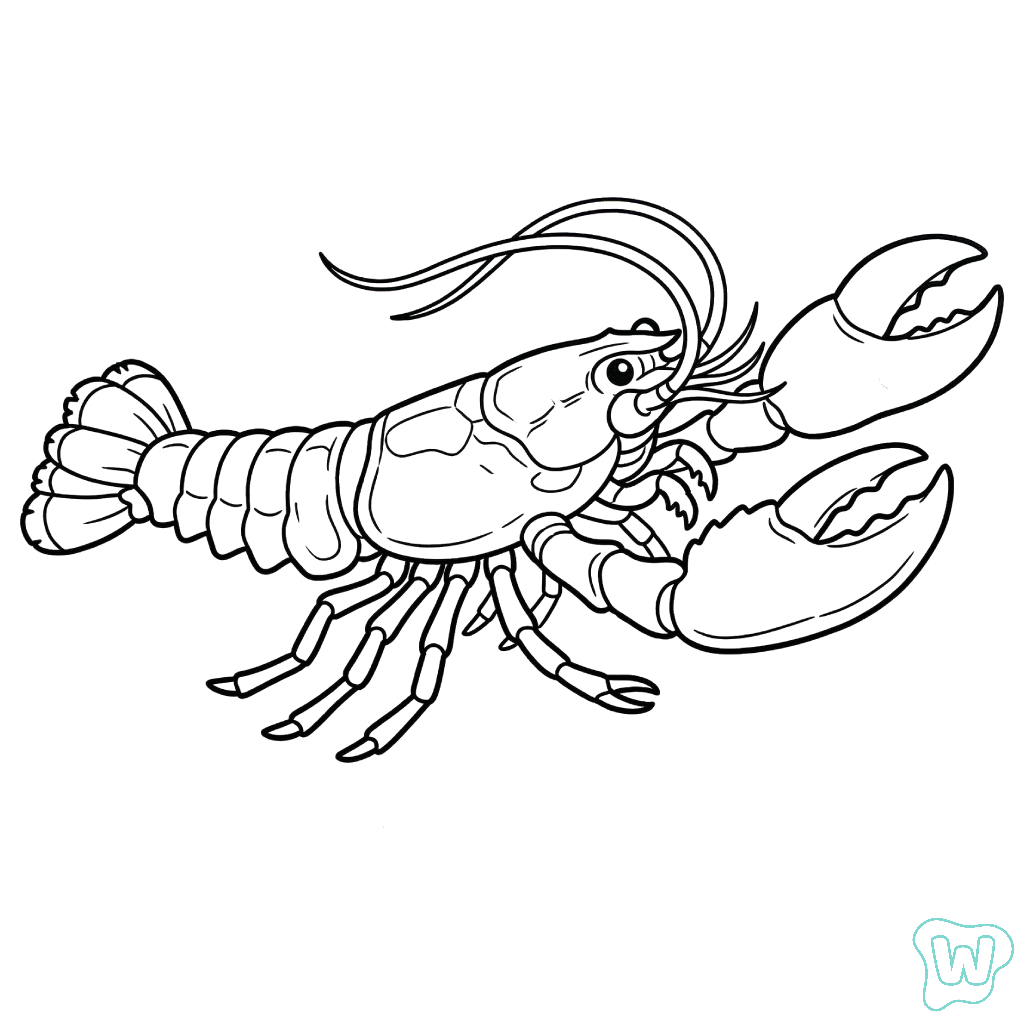páginas para colorear imprimibles Lobster para adultos
