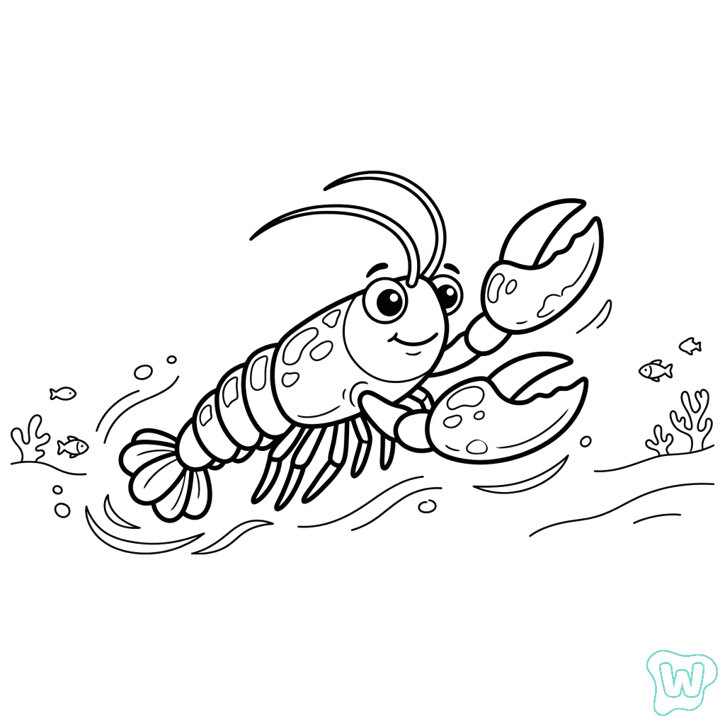 páginas para colorear gratis Lobster pdf
