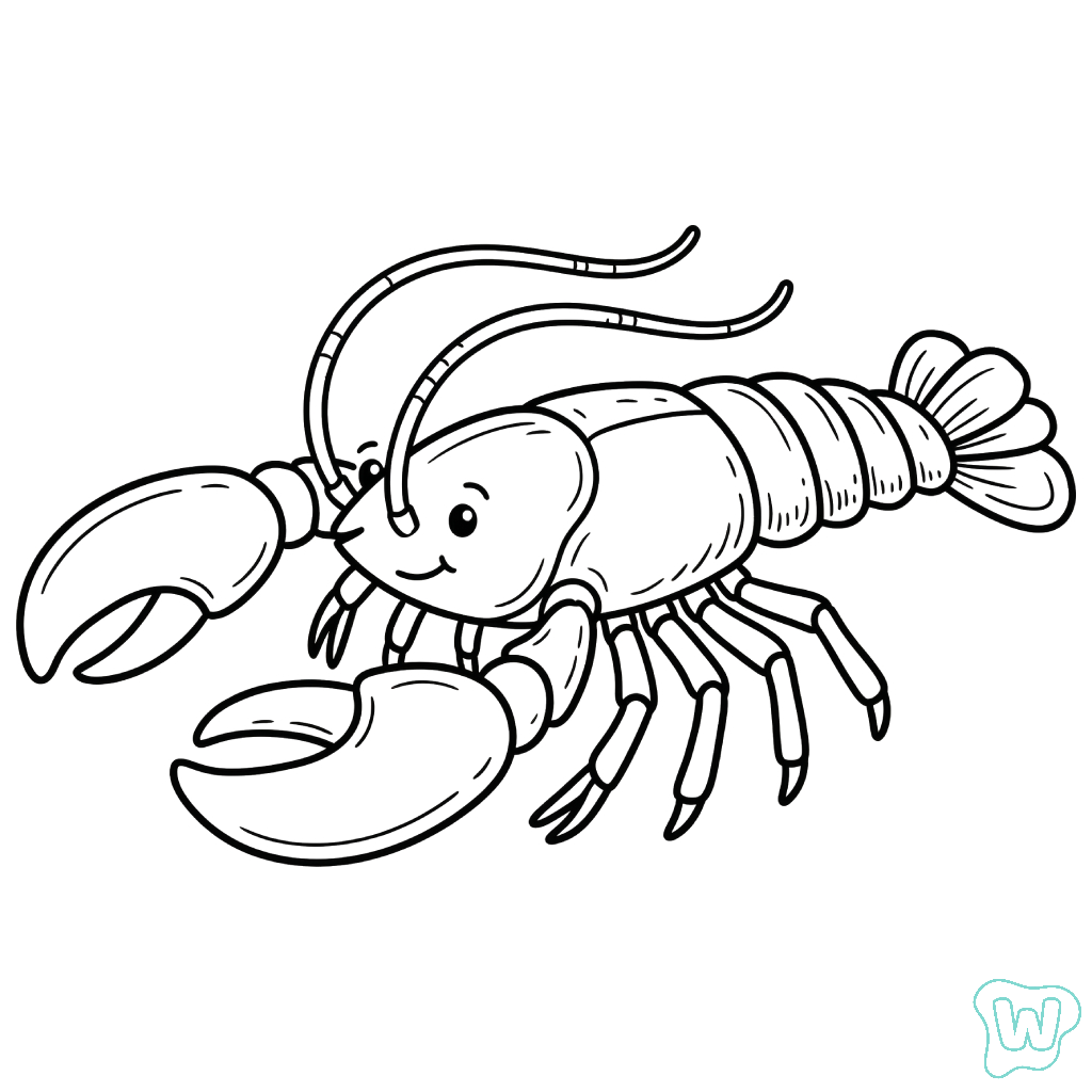 páginas para colorear de árboles Lobster gratis 1