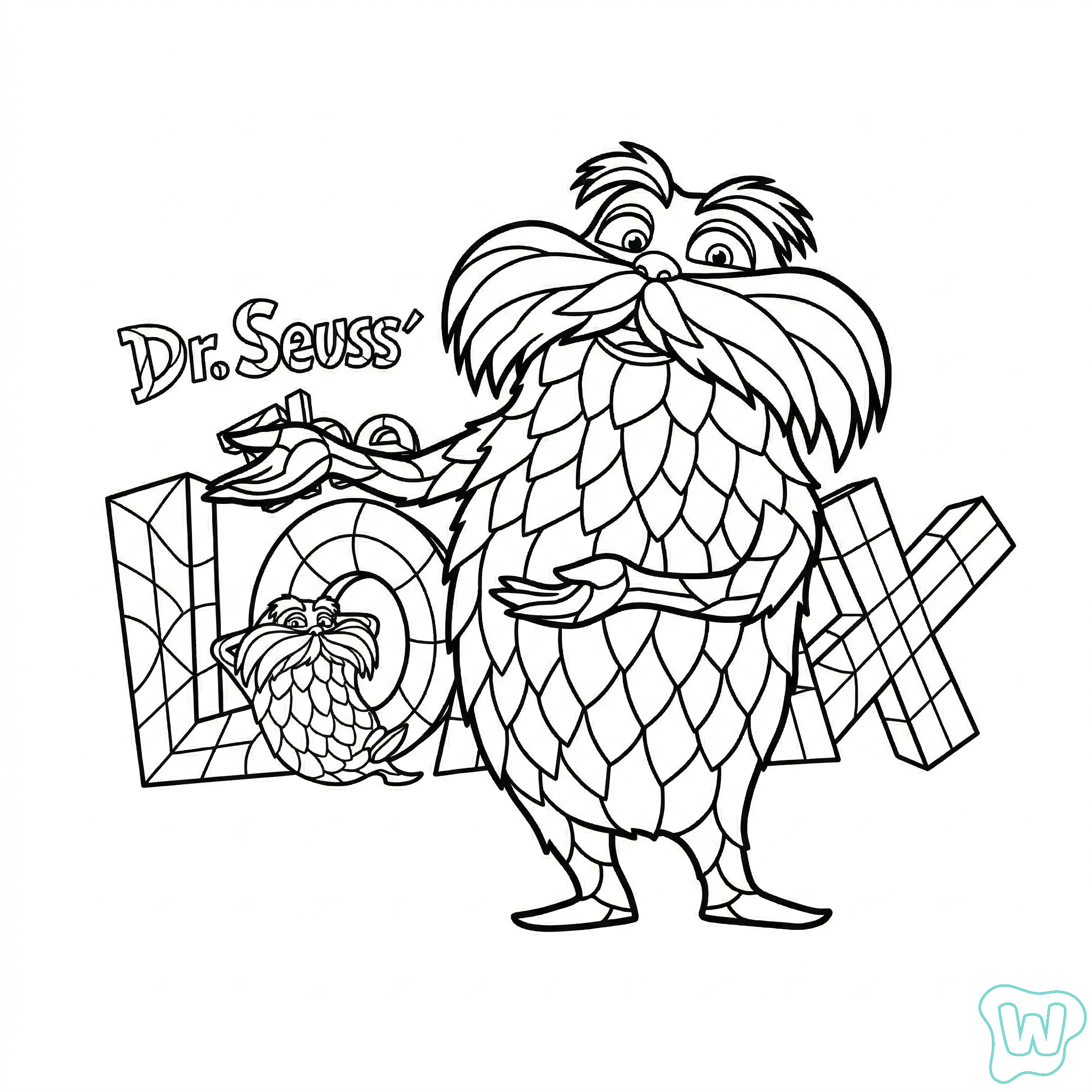 colorear y Imprimir PDF gratis Lorax 1