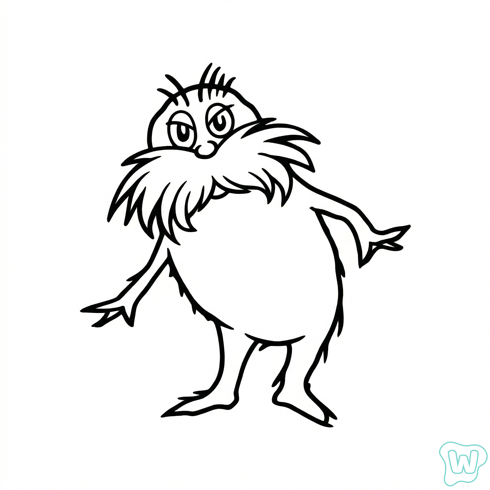 páginas para colorear detalladas de Lorax