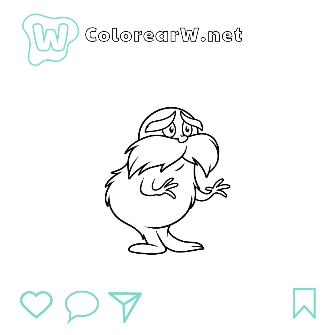 Lorax para colorear (PDF para imprimir gratis) thumbnail