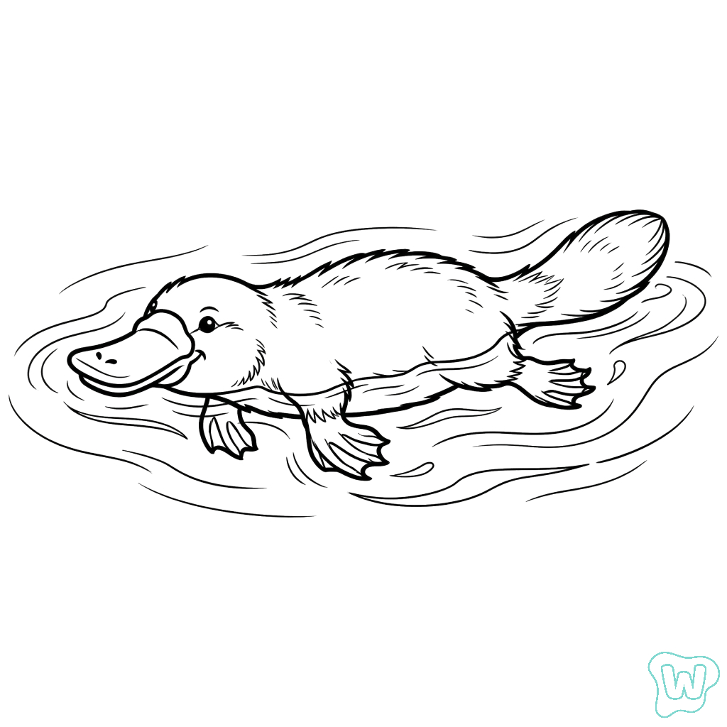 páginas para colorear Ornitorrinco imprimibles gratis