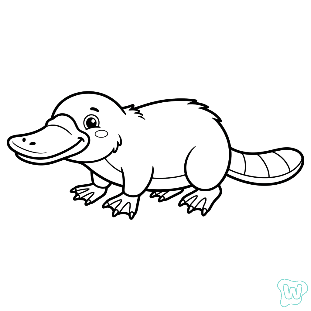 lindas páginas para colorear Ornitorrinco