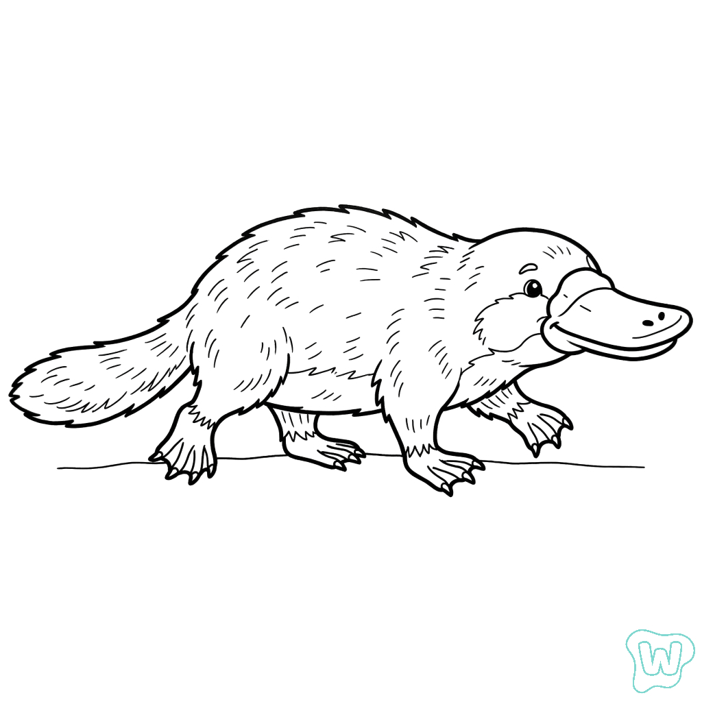 páginas para colorear gratis Ornitorrinco