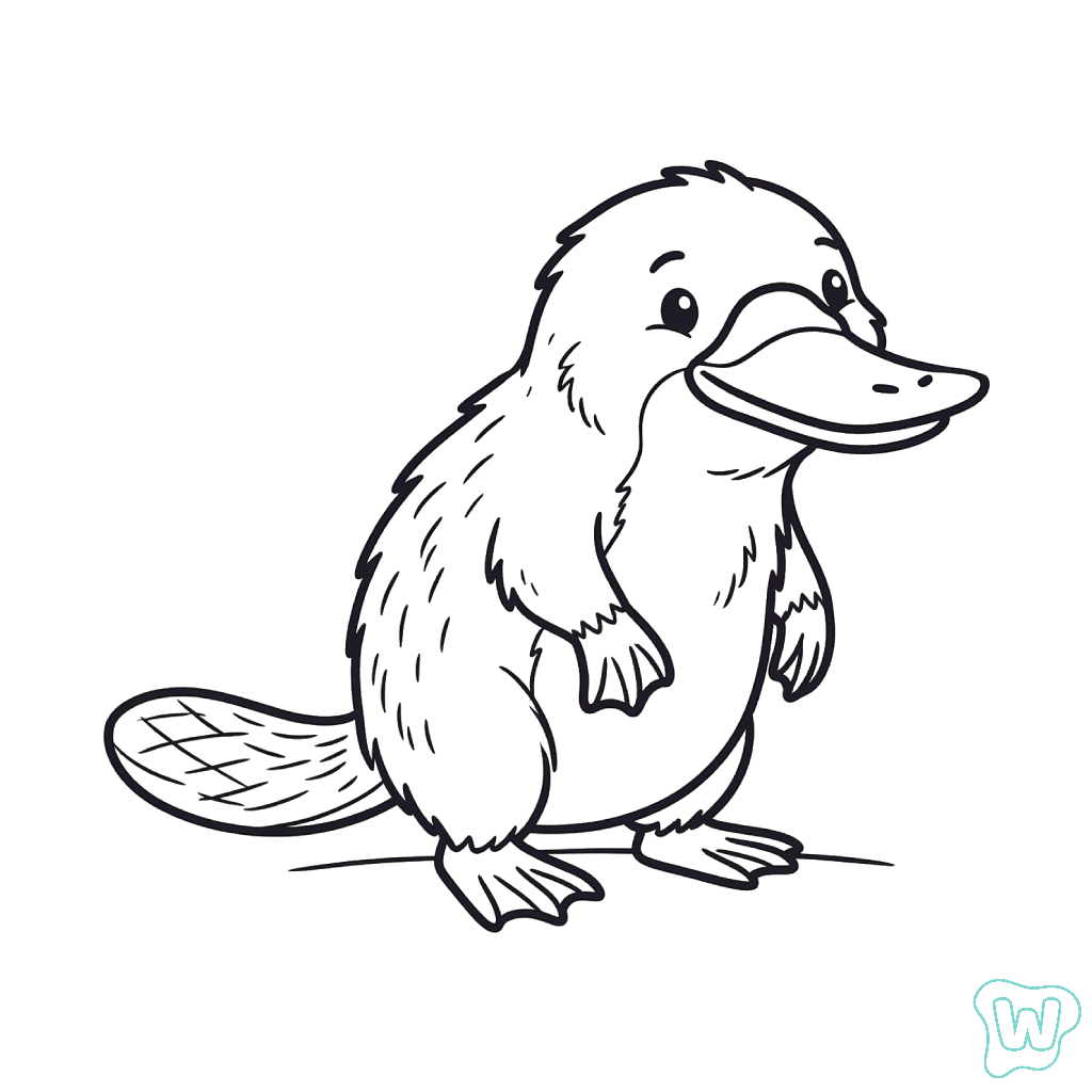 páginas para colorear para adultos Ornitorrinco