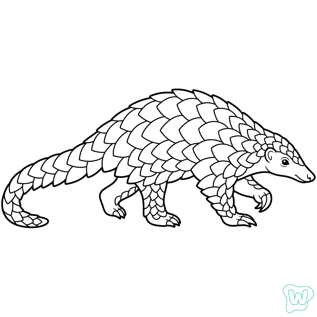 Pangolín páginas para colorear imprimibles