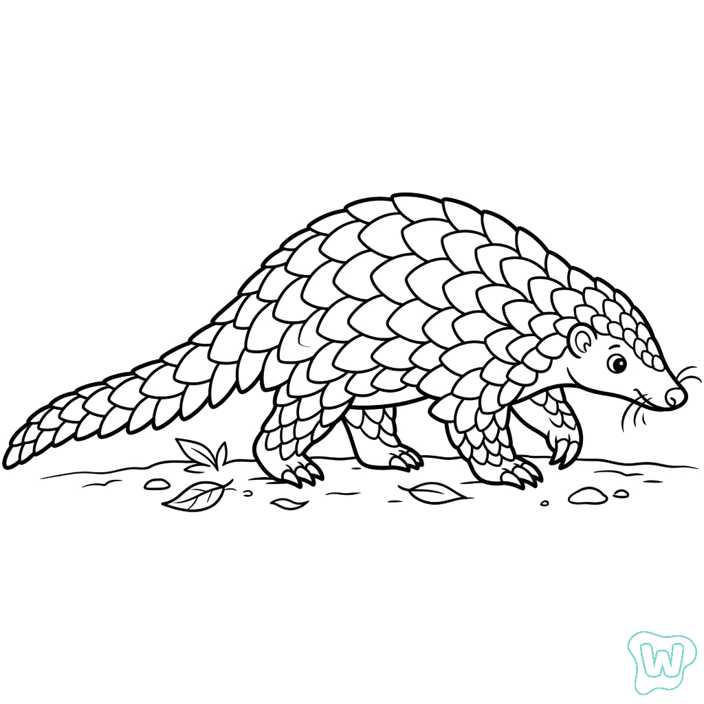 Pangolín páginas para colorear para adultos