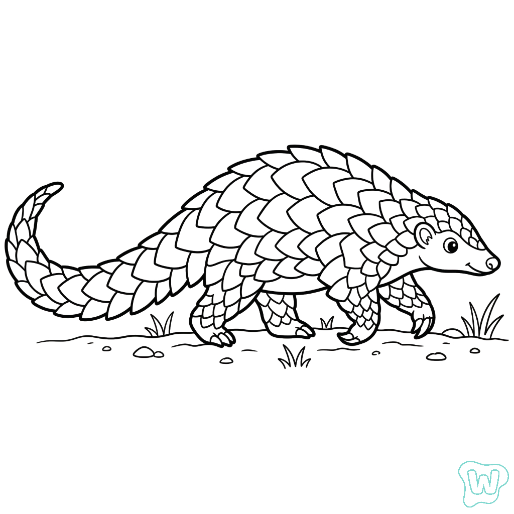 Pangolín páginas para colorear gratis