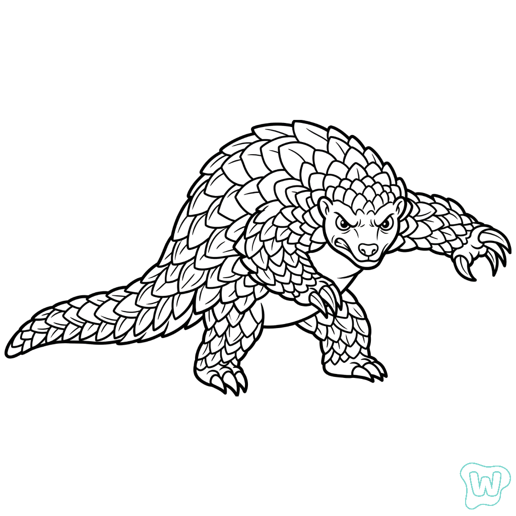 divertidas páginas para colorear Pangolín