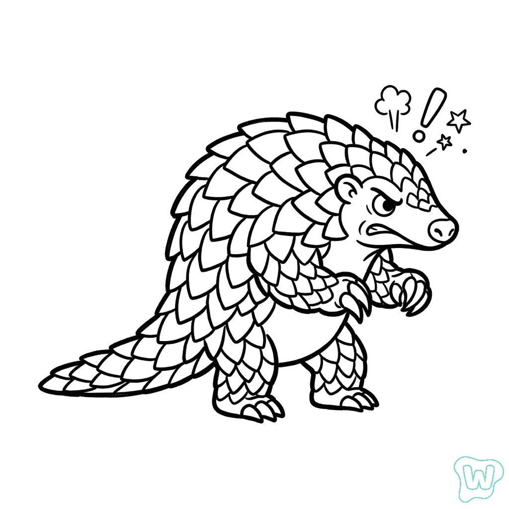 colorear y Imprimir PDF Pangolín