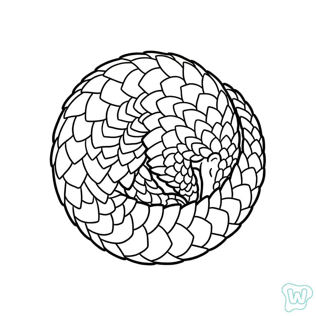 páginas para colorear imprimibles gratis Pangolín