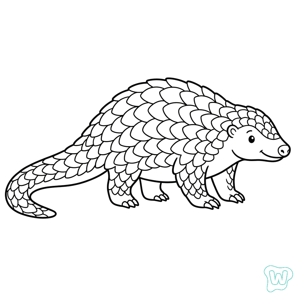 Pangolín páginas para colorear