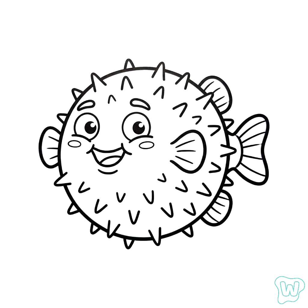 Pez Globo páginas para colorear para imprimir