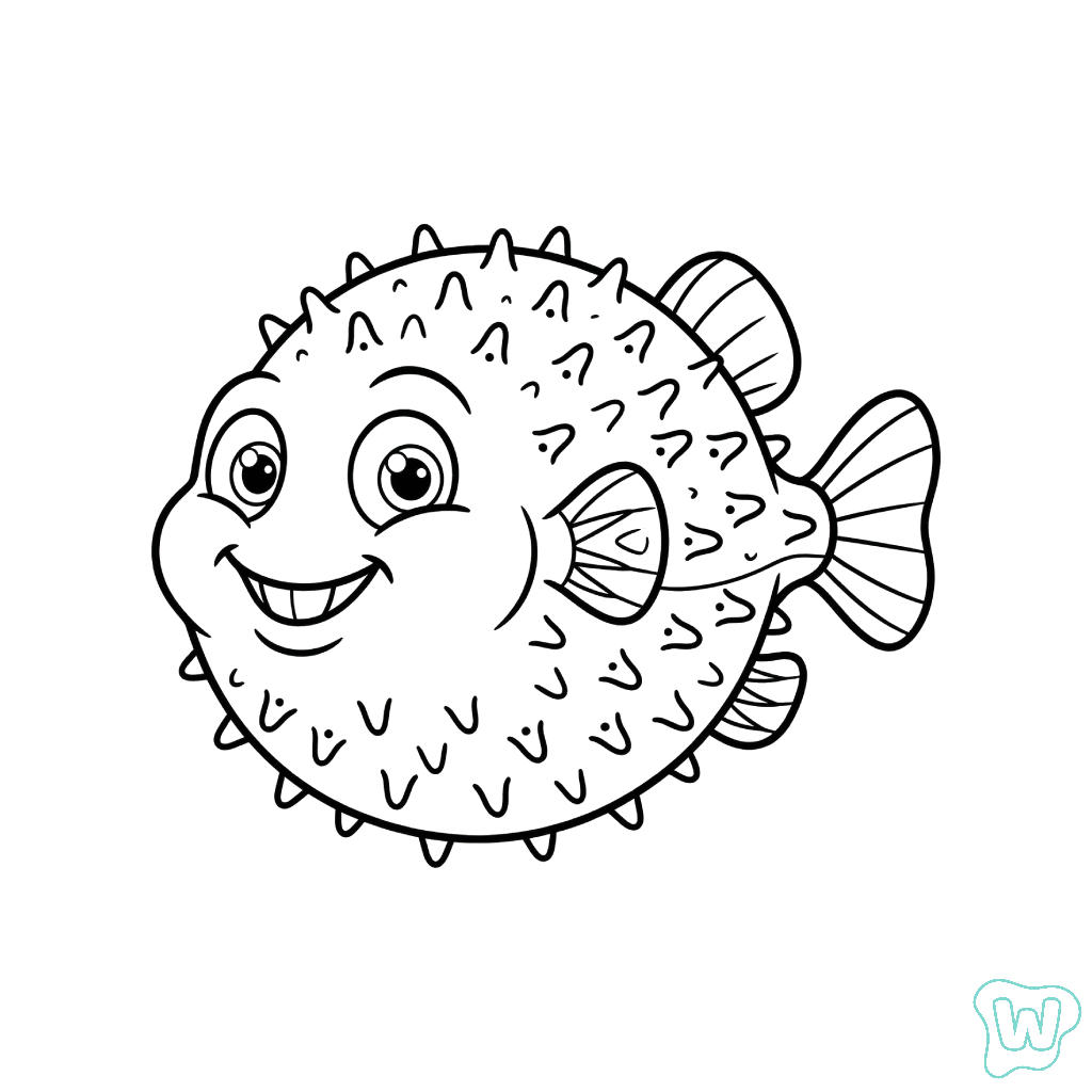 niños Pez Globo páginas para colorear