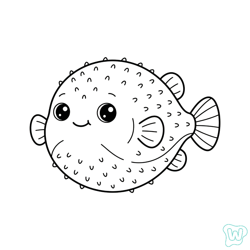 Pez Globo páginas para colorear para adultos