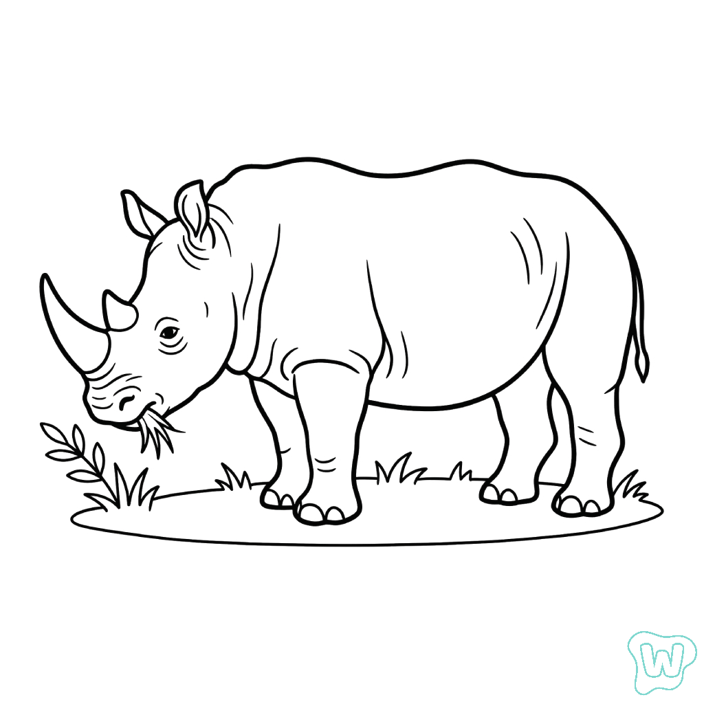 Rinoceronte para colorear gratis
