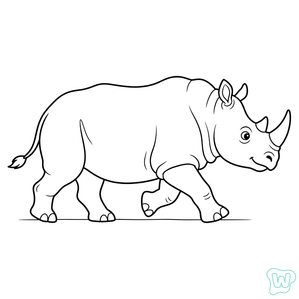 páginas para colorear Rinoceronte