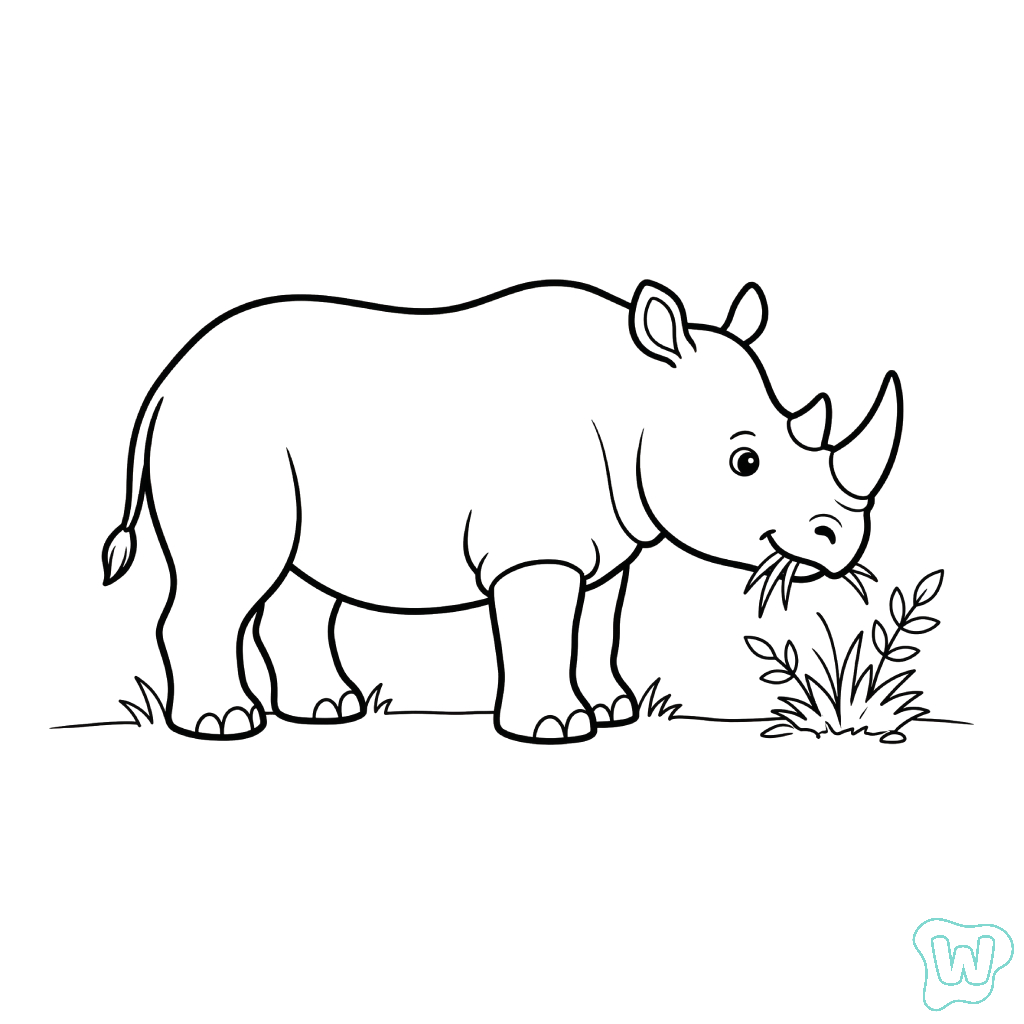 para colorear Rinoceronte