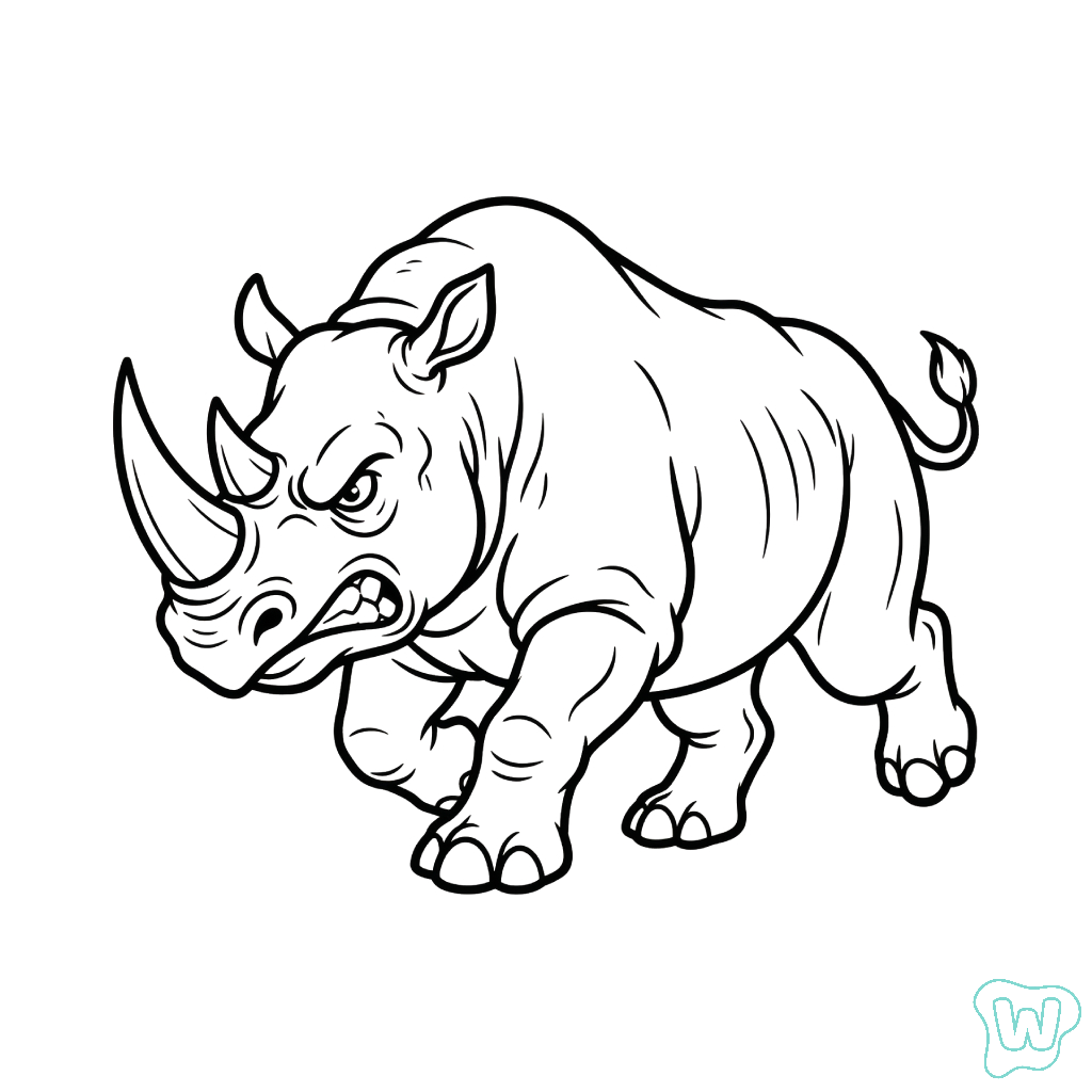 Rinoceronte para colorear