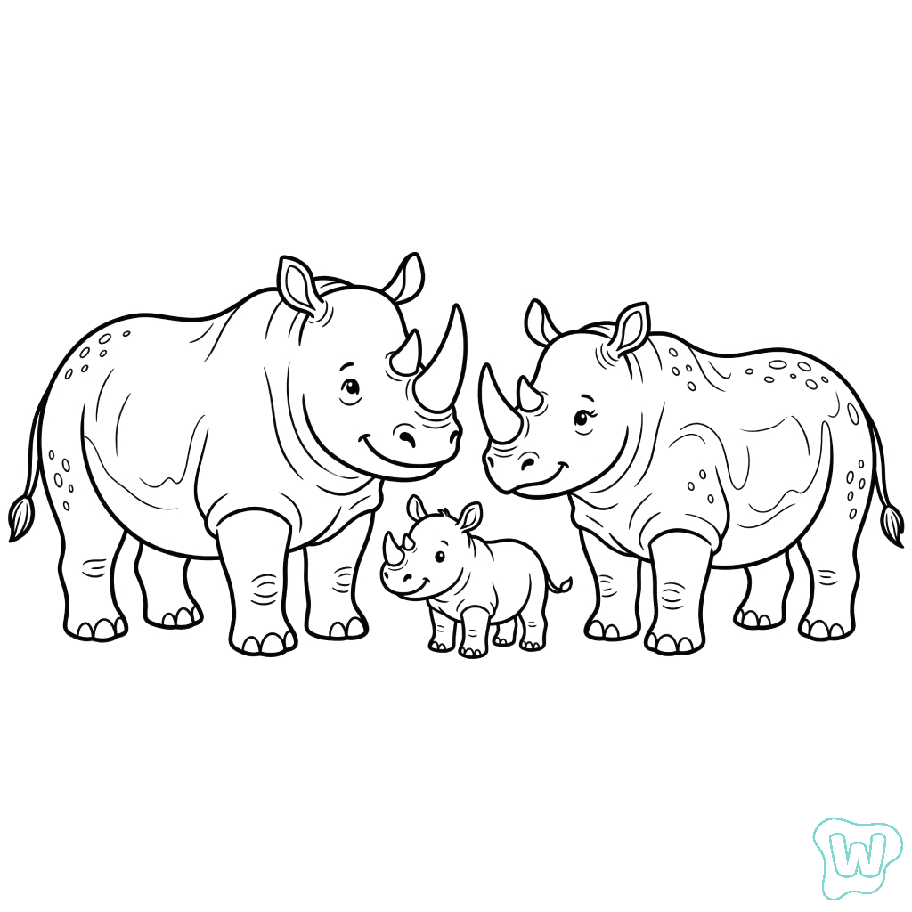 dibujos para colorear Rinoceronte