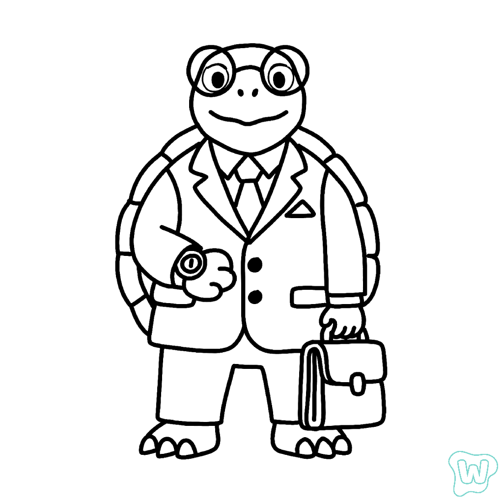 páginas para colorear de preescolar Signore Carapace