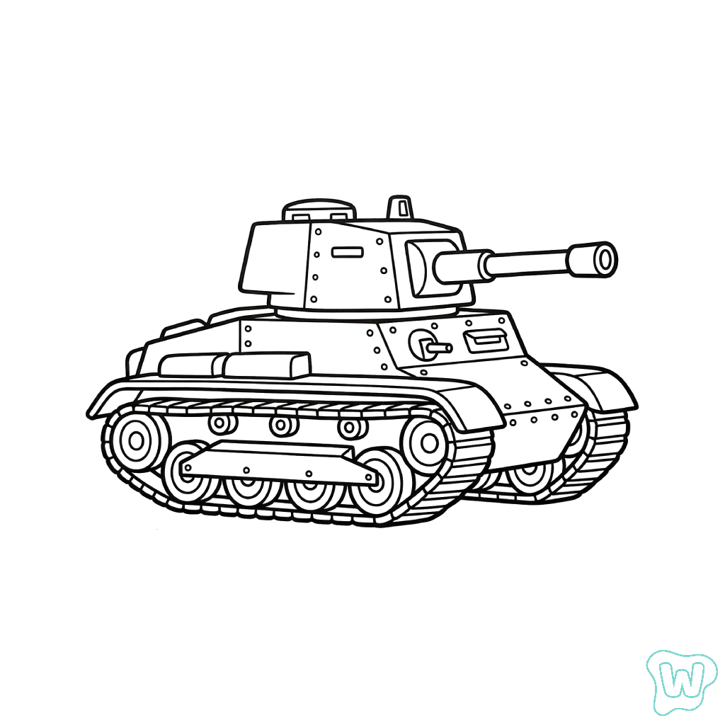 colorear y Imprimir PDF gratis Tanque