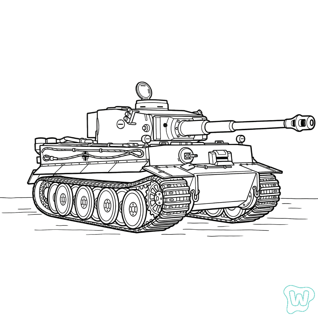 colorear y Imprimir PDF Tanque