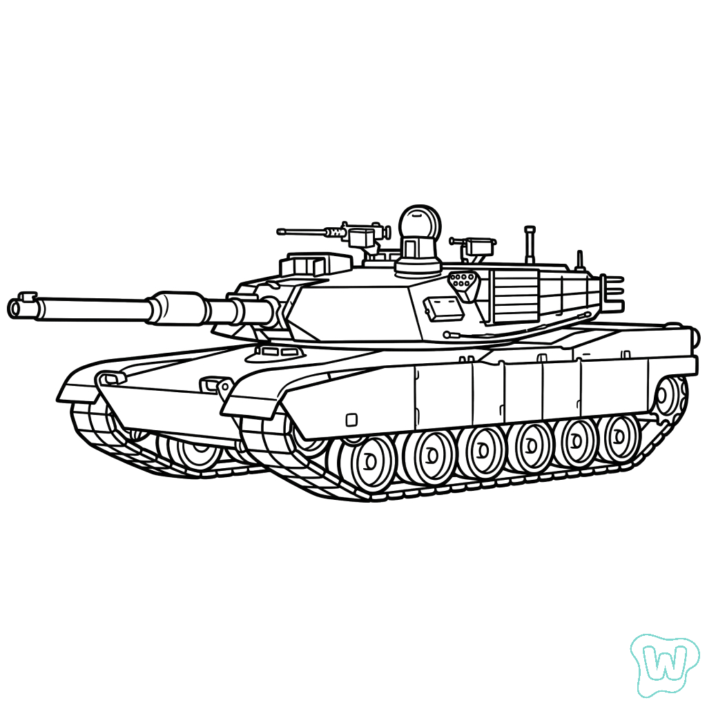 páginas para colorear Tanque imprimibles gratis