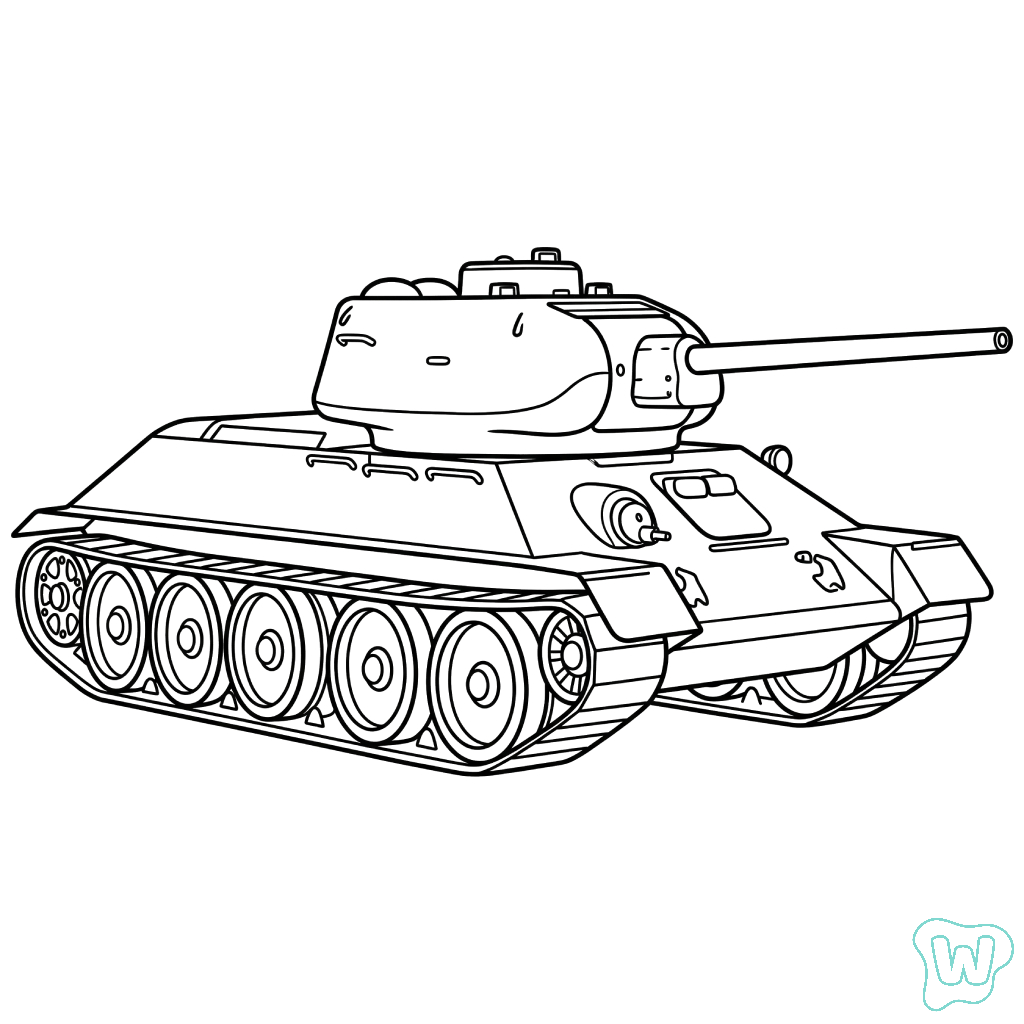 Tanque para colorear 1