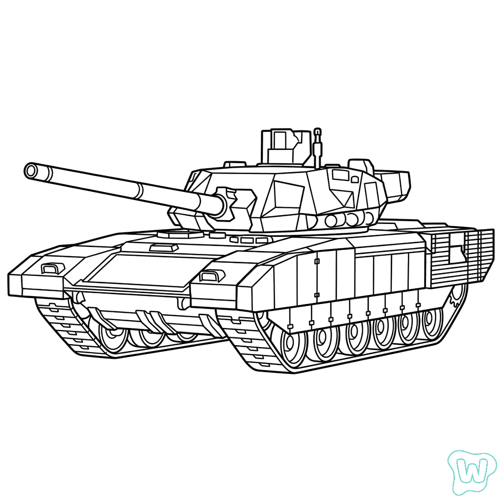 para colorear Tanque