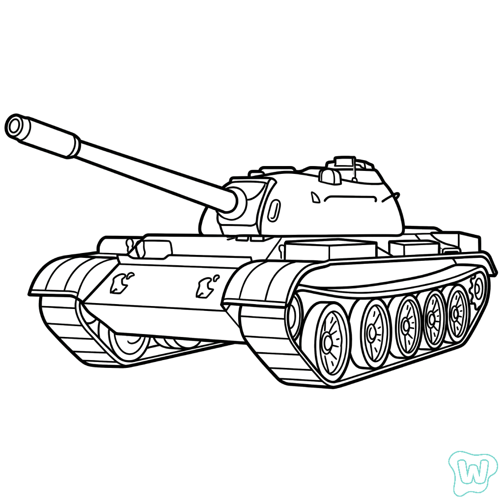 páginas para colorear de preescolar Tanque