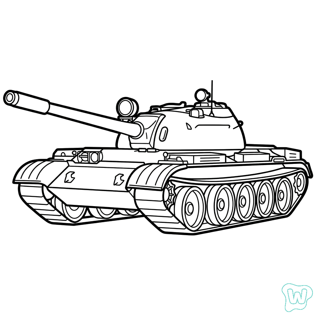 Tanque para colorear