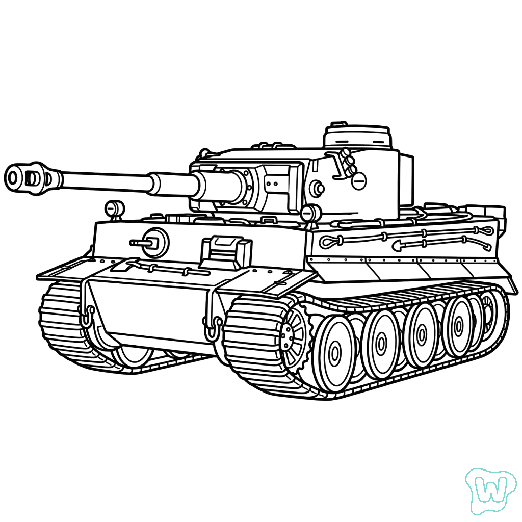 Tanque páginas para colorear