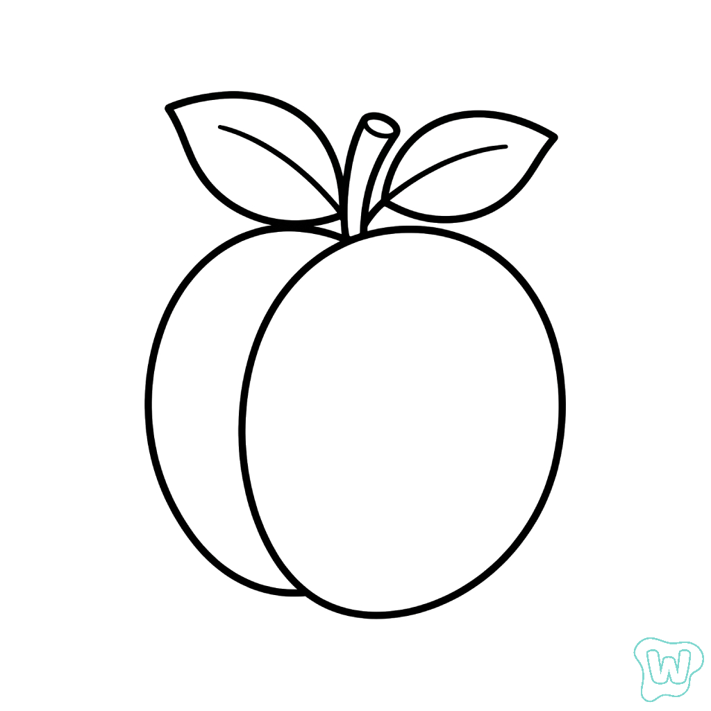 Albaricoque páginas para colorear para niños