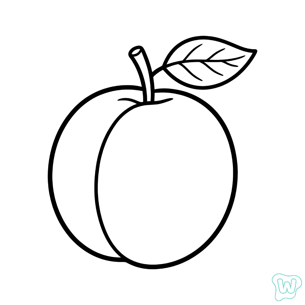 Albaricoque páginas para colorear para adultos 1