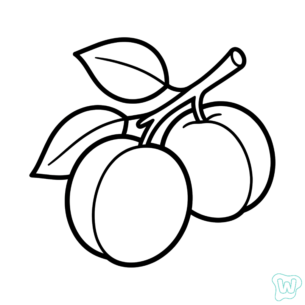 páginas para colorear lindas y fáciles de Albaricoque