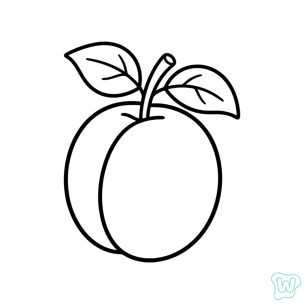 páginas para colorear Albaricoque gratis