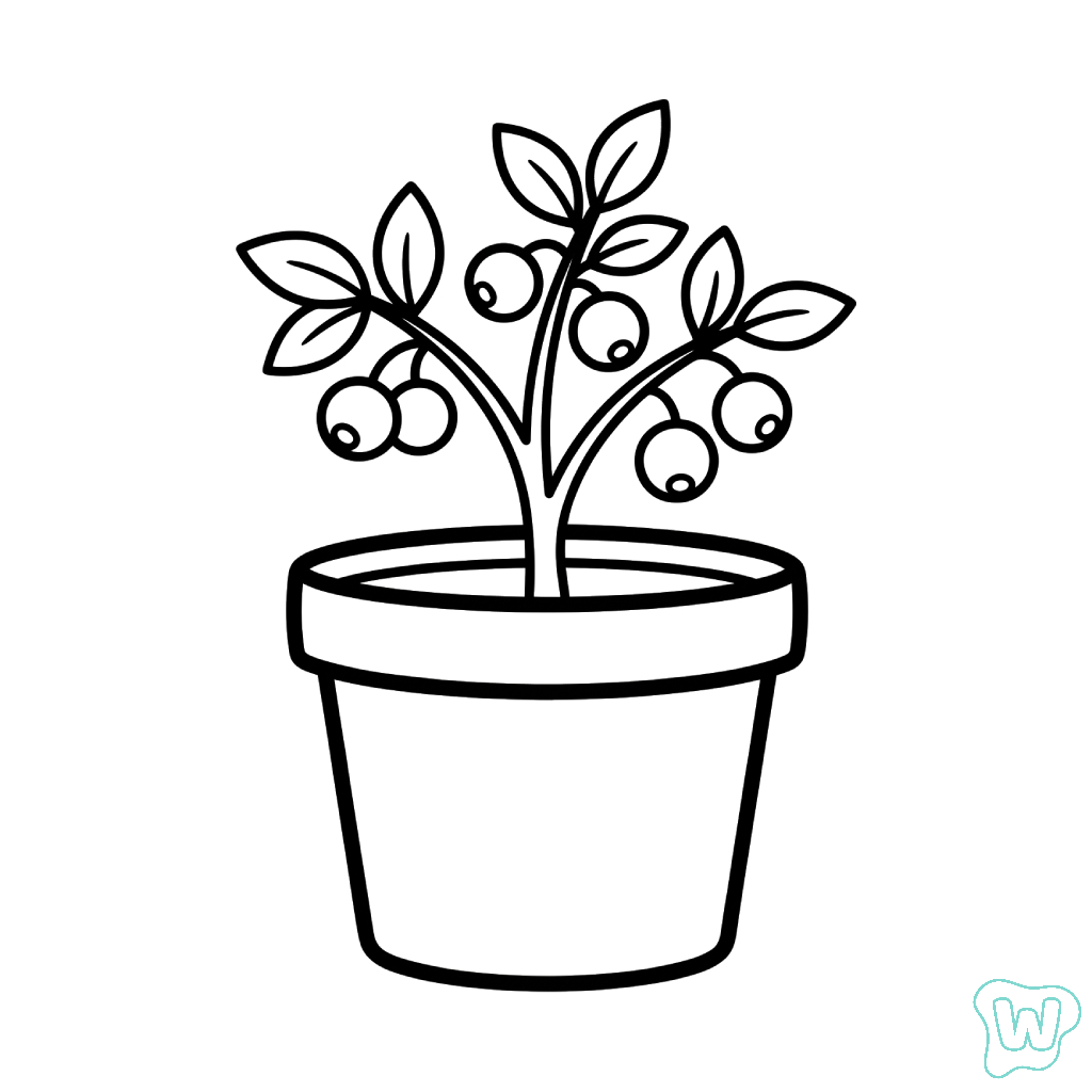 Arándano páginas para colorear pdf 1