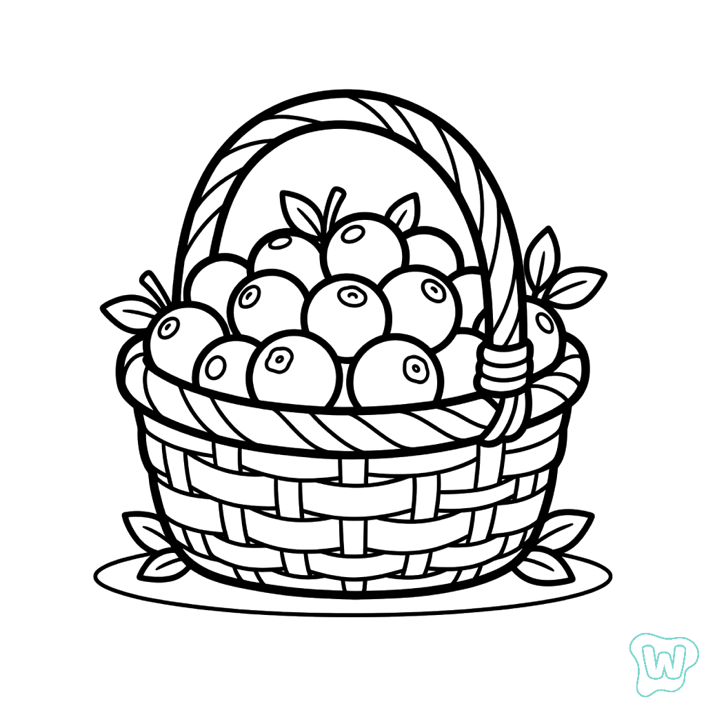 Arándano páginas para colorear para niños