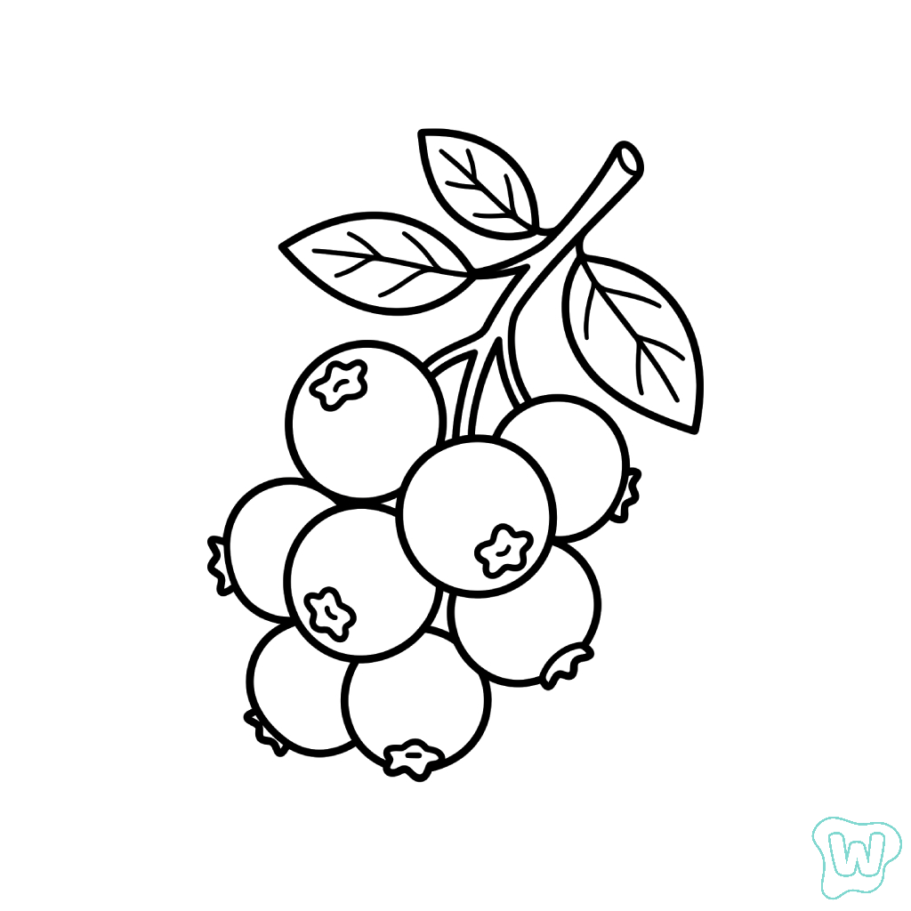 páginas para colorear de árboles Arándano gratis