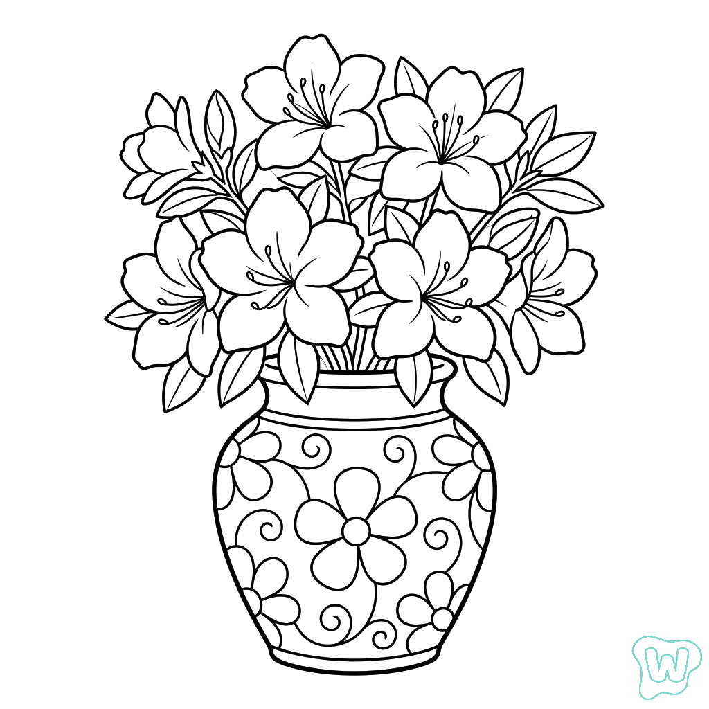 páginas para colorear kawaii lindas Azalea