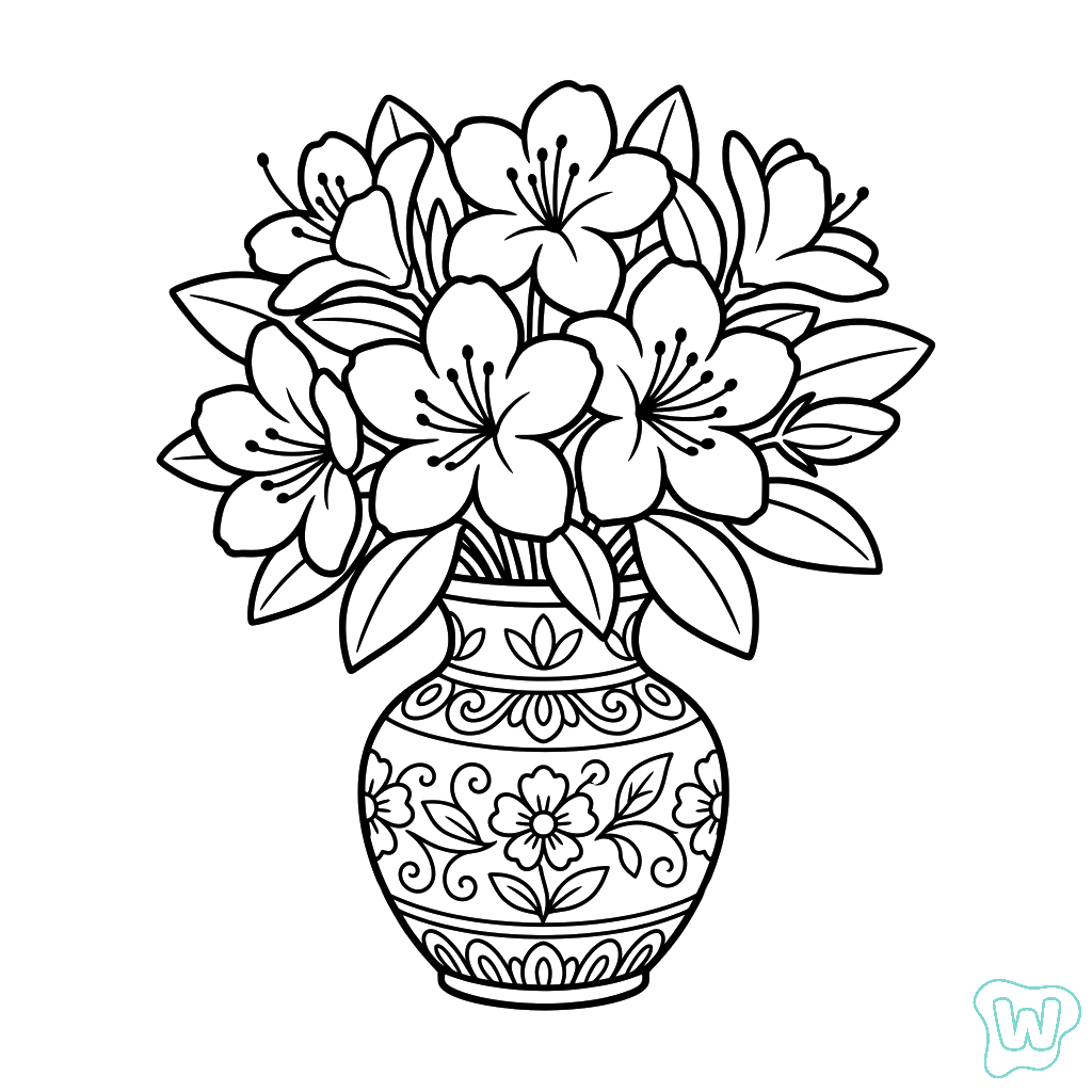 Azalea páginas para colorear gratis